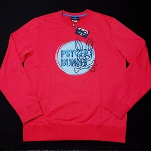 Psycho Bunny Arnell Red Embroidered Logo XXXL Crewneck Pullover Sweatshirt $120